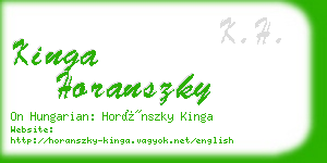 kinga horanszky business card